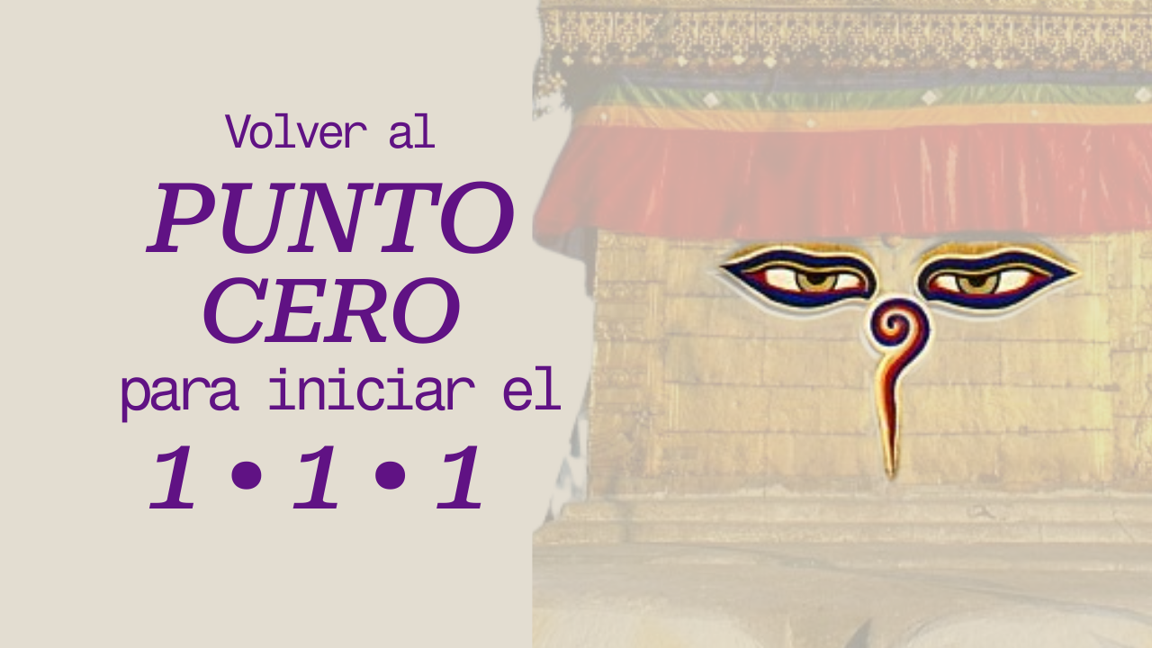 Volver al punto cero para iniciar el 1·1·1 — los ojos de Buda de una estupa en Nepal